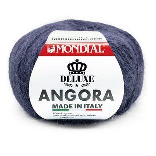 Angora Yarn, dark blue 625, Mondial