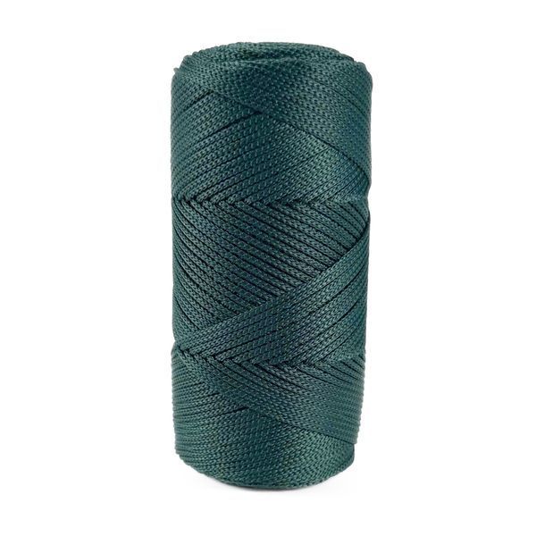 Macrame Yarn №4, black and green 2002/180, Hobby Trend