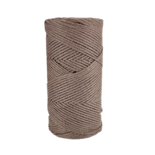 Пряжа Cotton Macrame/Котон Макраме, темно-коричневий 1001/210, Hobby Trend 5647 фото