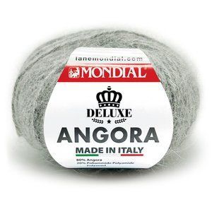 Angora Yarn, grey 658, Mondial