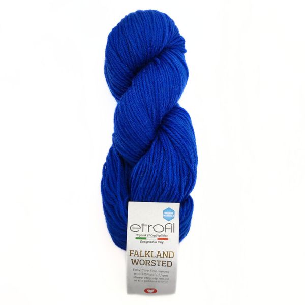 ПРЯЖА FALKLAND WORSTED/ФОЛКЛЭНД ВОРСТЭД, синий Lapis 75112 43 фото