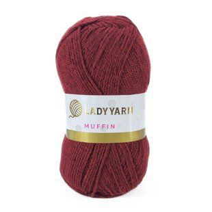 Пряжа Muffin/Мафін, бордовий AHB006, Lady Yarn 5236 фото