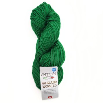 ПРЯЖА FALKLAND WORSTED/ФОЛКЛЭНД ВОРСТЭД, зелёный Shamrock 74095 46 фото