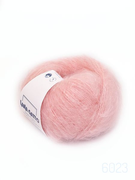 Пряжа Wool Mohair/Вул Мохер, ніжно-рожевий 6023, Lana Gatto 4000 фото