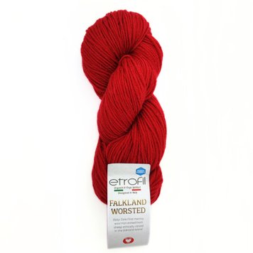 ПРЯЖА FALKLAND WORSTED/ФОЛКЛЭНД ВОРСТЭД, красный Ruby 73162 48 фото