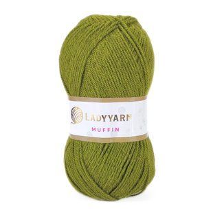 Пряжа Muffin/Мафин, оливковый AHB044 Lady Yarn 5240 фото