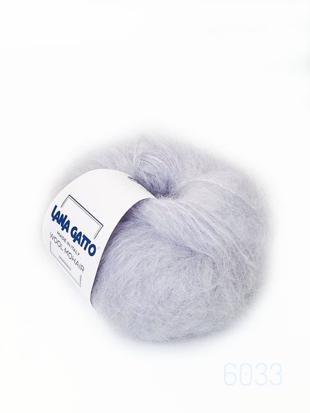 Пряжа Wool Mohair/Вул Мохер, голубовато-серый 6033, Lana Gatto 4004 фото