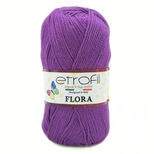 Пряжа Flora/Флора, темно-бузковий 70660, Etrofil 388 фото