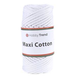 Пряжа Maxi Cotton/Максі Котон, білий 1005/001, Hobby Trend 5932 фото