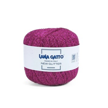 Пряжа New Glitter/Нью Гліттер, фуксія 30780, Lana Gatto 3763 фото