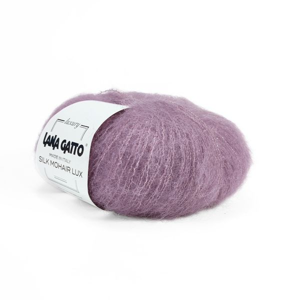 Пряжа Silk Mohair Lux/Силк Мохер Люкс, фрезово-сиреневый 12940, Lana Gatto 3808 фото