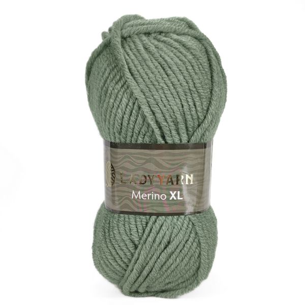 Пряжа Merino XL/Меріно XL, оливковий NW011 2490 фото