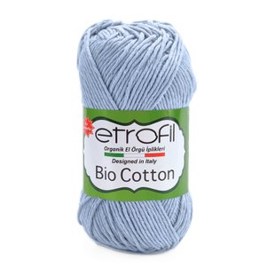 Пряжа Bio Cotton/Біо Котон, світло-блакитний 10201, Etrofil 277 фото