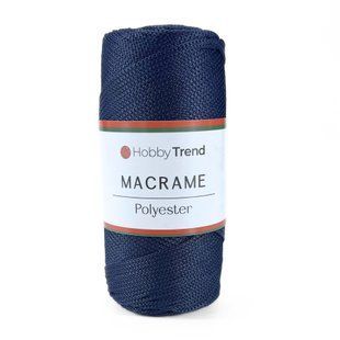 Пряжа Macrame №4/Макраме №4, темно-синій 2002/260, Hobby Trend 5510 фото