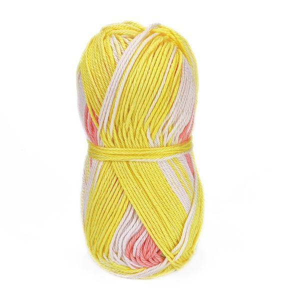 Пряжа Cotton Queen Multi Jacquard/Коттон Квін мульті жакард, жовтий-зелений-білий-червоний мультиколор 10485, Performance 4665 фото