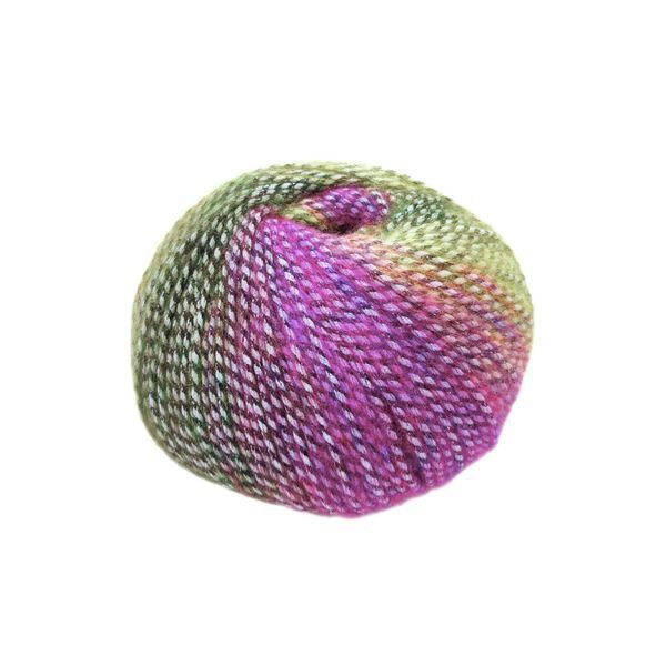 Пряжа Romance/Романс, фуксія-зелений-салатовий KR 03, Knit Me 650 фото