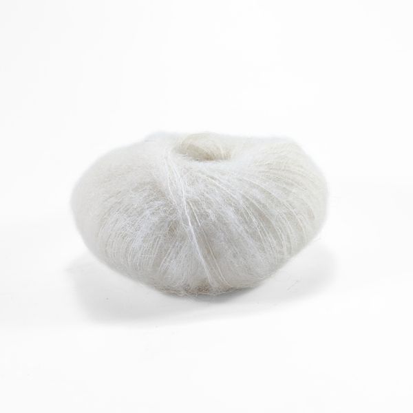 Пряжа Silk Mohair/Силк Мохер, белый 6027, Lana Gatto 1545 фото