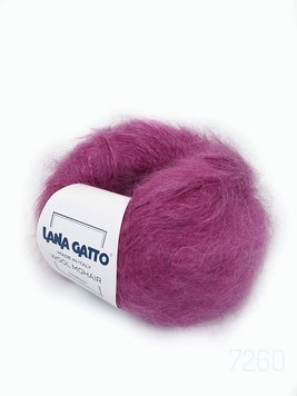 Пряжа Wool Mohair/Вул Мохер, фуксія 7260, Lana Gatto 4010 фото