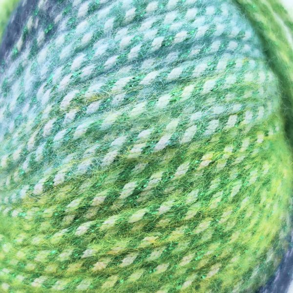 Пряжа Romance/Романс, салатовий-бірюзовий-синій KR 04, Knit Me 651 фото