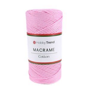 Пряжа Cotton Macrame/Котон Макраме, світло-рожевий 1001/072, Hobby Trend 5612 фото