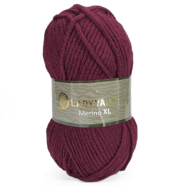 Пряжа Merino XL/Меріно XL, бордовий NW017 2493 фото