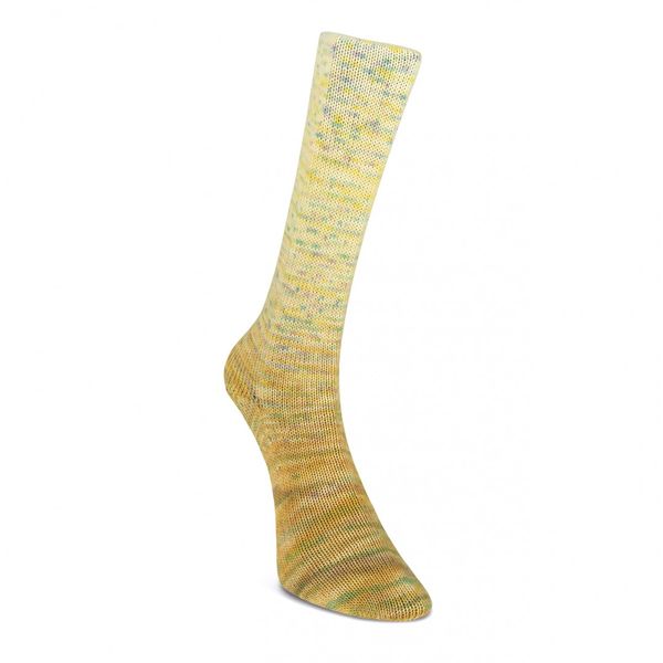 Пряжа Paint Gradient Sock/Пейнт Градиент Сок, желтый-салатовый-молочный-голубой мультиколор 17, Laines du Nord 3717 фото