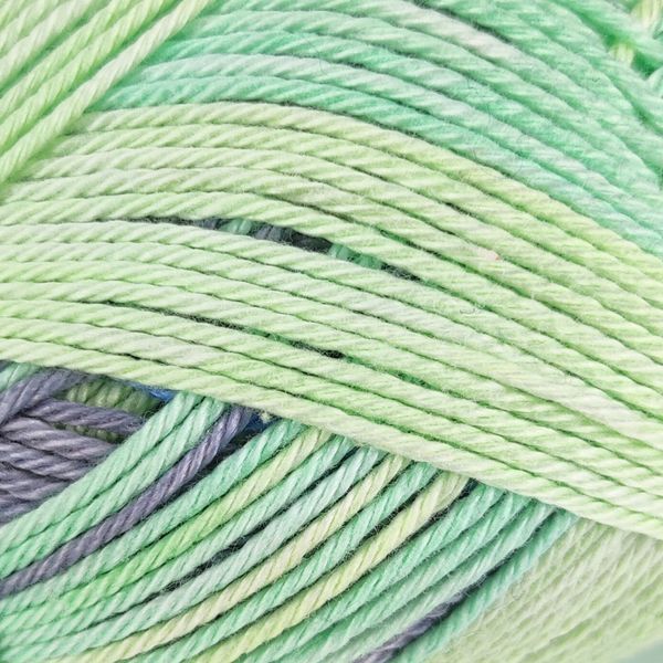 Пряжа Cotton Queen Multi Jacquard/Коттон Квін мульті жакард, салатовий-блакитний-синій-сірий мультиколор 10486, Performance 4666 фото