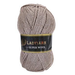 Пряжа Super Wool/Супер Вул, какао NW004, Lady Yarn 2445 фото