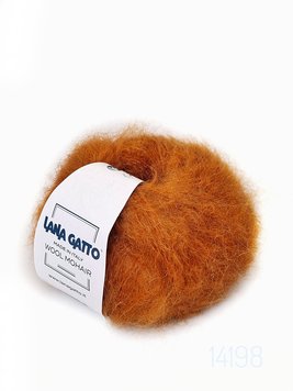 Пряжа Wool Mohair/Вул Мохер, рыжий 14198, Lana Gatto 4014 фото