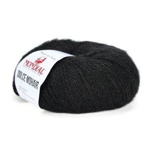 Пряжа Dolce Mohair/Дольче Мохер, чорний 200, Mondial 4137 фото