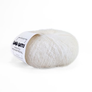 Пряжа Mohair Royal/Мохер Роял, экрю 8000, Lana Gatto 3770 фото