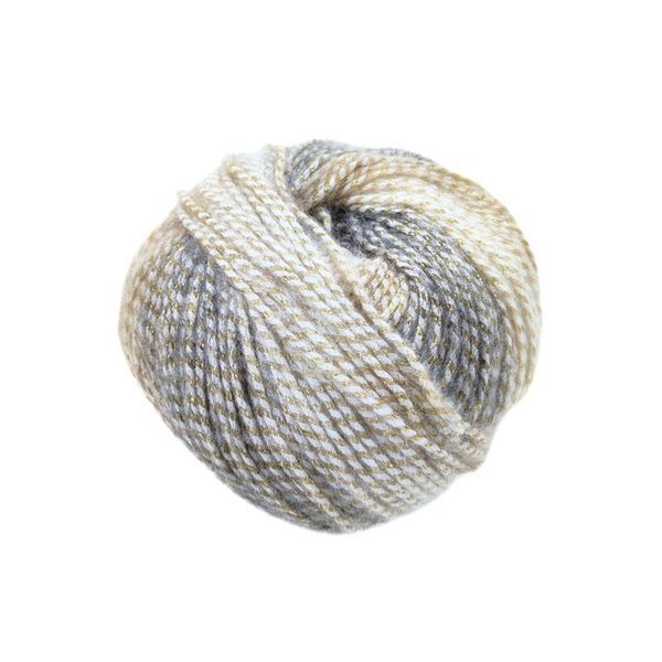 Пряжа Romance/Романс, молочний-сірий-бежевий KR 09, Knit Me 655 фото