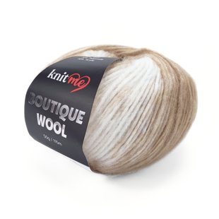 Пряжа Boutique Wool/Бутік Вул, бежевий-молочний КВ07, Knit Me 634 фото