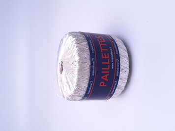 Пряжа Paillettes/Паллетс, белый (паетка голографическая) 407 3870 фото