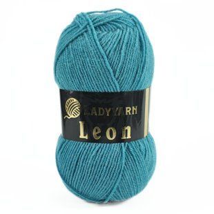 Пряжа Leon/Леон, бірюзовий LN030, Lady Yarn 1488 фото