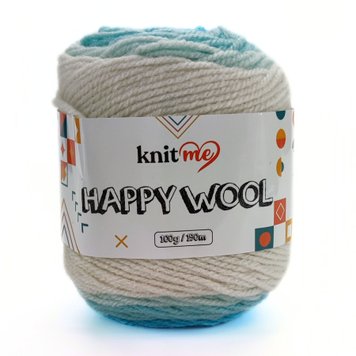 HAPPY WOOL/ХЕППИ ВУЛ, белый-от нежно голубого до темно голубого HW7 1153 фото