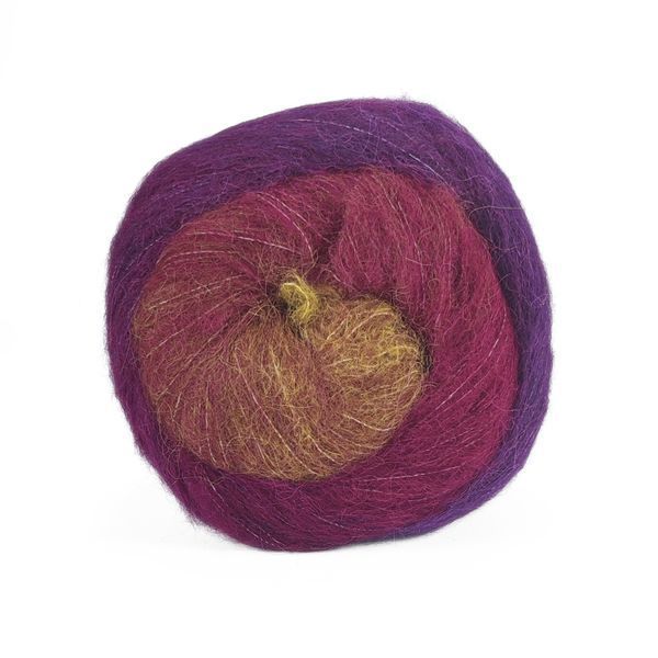 Пряжа Poema Alpaca/Поэма Альпака, бордовый-красный-оранжевый-желтый мультиколор 102, Laines du Nord, Laines du Nord 4923 фото