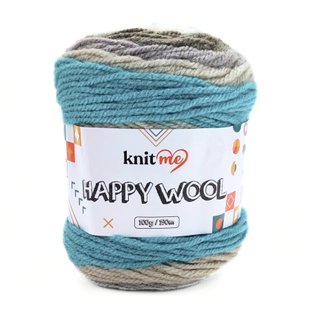 Пряжа Happy Wool/Хеппі Вул, блакитний-білий-темно сірий-сірий-світло сірий HW8, Knit Me 1154 фото