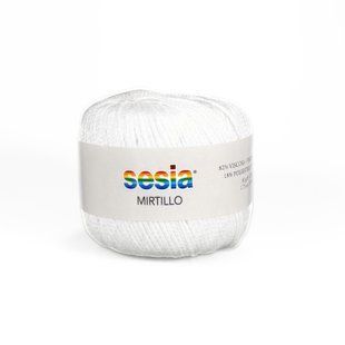 Mirtillo Yarn, white 0051, Sesia