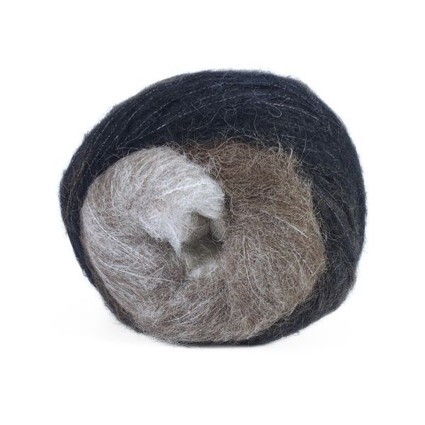 Пряжа Poema Alpaca/Поэма Альпака, черный-коричневый-бежевый-белый мультиколор 104, Laines du Nord, Laines du Nord 4924 фото