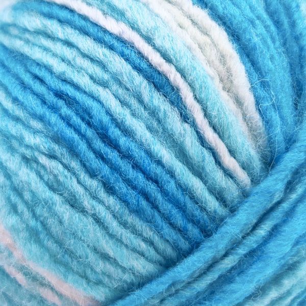Пряжа Dream Wool/Дрим Вул, белый-голубой-бирюзовый KD07, Knit Me 625 фото