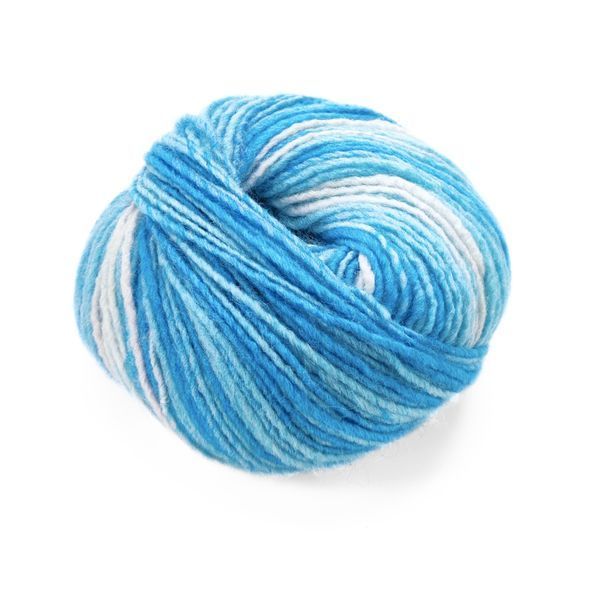 Пряжа Dream Wool/Дрим Вул, белый-голубой-бирюзовый KD07, Knit Me 625 фото