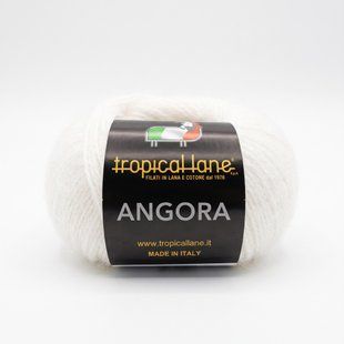Пряжа Angora/Ангора, білосніжний 111, Tropical Lane 6170 фото