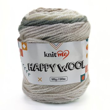 HAPPY WOOL/ХЕППИ ВУЛ, экрю-светлая ель-молочный-светло бежевый-светло серый HW16 1156 фото