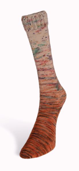 Пряжа Paint Gradient Sock/Пейнт Градієнт Сок, пормаранчево-молочний мультіколор 19, Laines du Nord 3914 фото