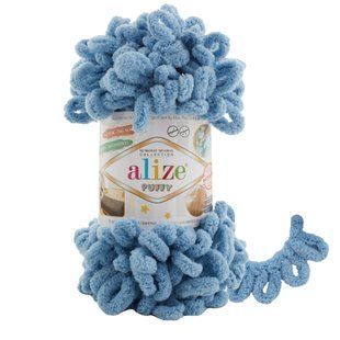 Пряжа Alize Puffy/Ализе Пуффи, светлый джинс 280 550 фото