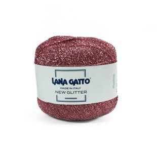 Пряжа New Glitter/Нью Гліттер, англійська троянда 8584, Lana Gatto 1523 фото