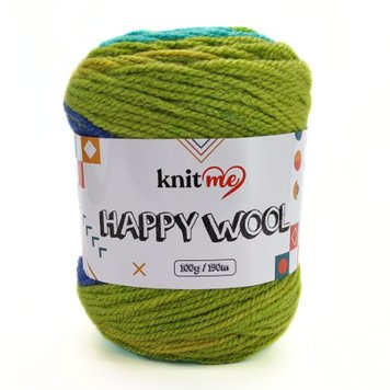 HAPPY WOOL/ХЕППИ ВУЛ, индиго-фисташковый-бирюзовый-зеленый HW12 1157 фото