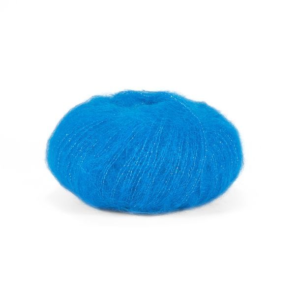 Пряжа Silk Mohair Lux/Силк Мохер Люкс, насыщенный голубой 9376, Lana Gatto 5276 фото