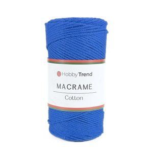 Пряжа Cotton Macrame/Котон Макраме, синий 1001/240, Hobby Trend 5626 фото